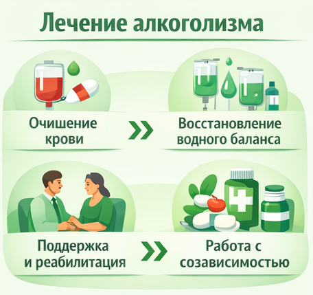 лечение алкоголизма в Красноармейске Саратовская обл. этапы